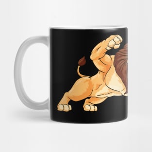Funny Lion as a bodybuilder Mug